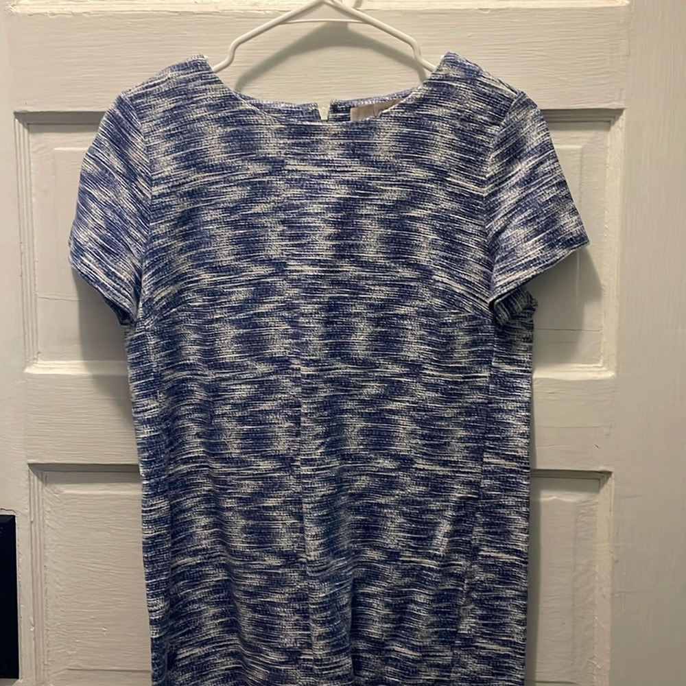 Loft blue and white dress